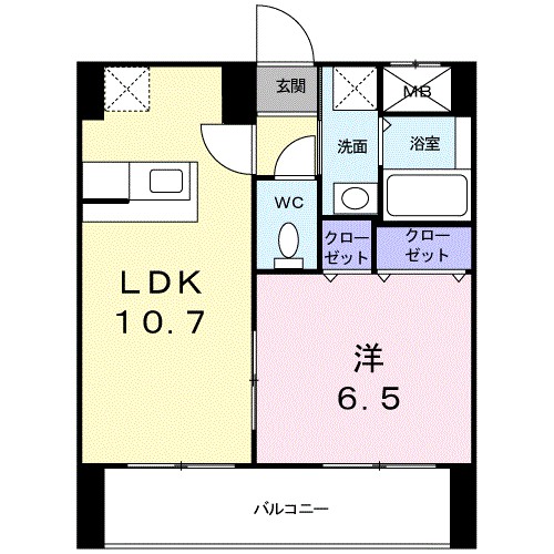 オ－レオ－ル 806号室 間取り