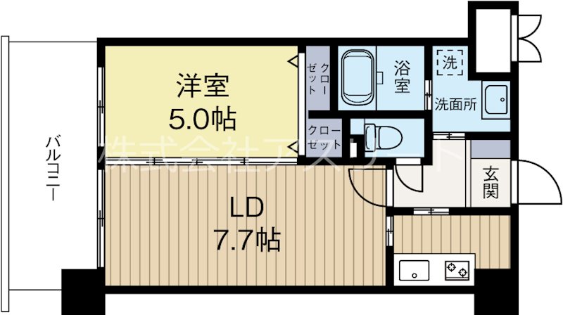 S-FORT福岡東 709号室 間取り