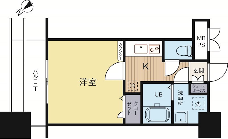 エンクレスト御供所 812号室 間取り