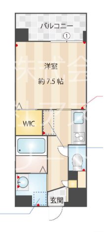 Forest福岡県庁前 502号室 間取り