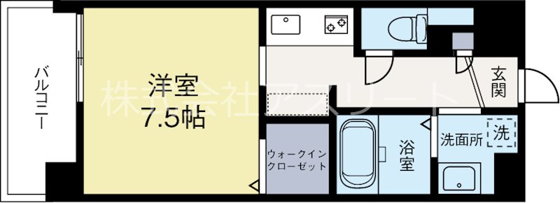 Forest福岡県庁前 702号室 間取り