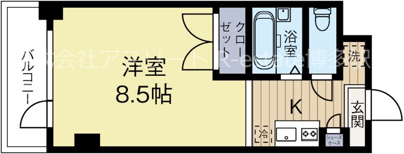 ソアラプラザ博多住吉 323号室 間取り