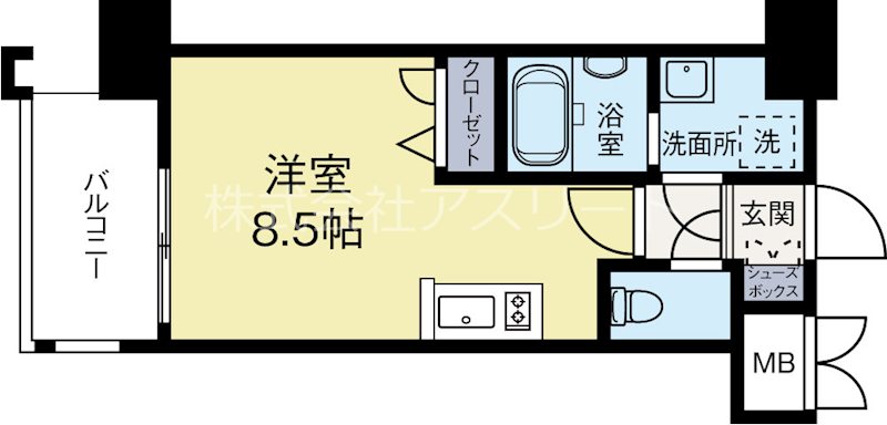 エンクレスト天神LIFE 708号室 間取り