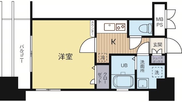 エンクレスト御供所 313号室 間取り