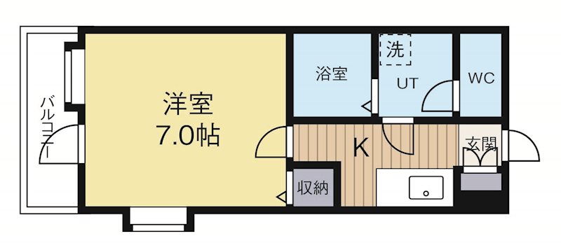 プリエール高宮1 701号室 間取り