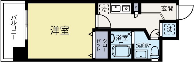アソシアグロッツォ薬院大通り 301号室 間取り