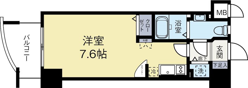 エンクレスト天神東 804号室 間取り