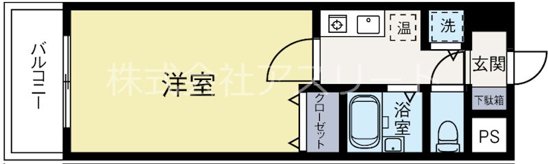 パインストン今泉 305号室 間取り
