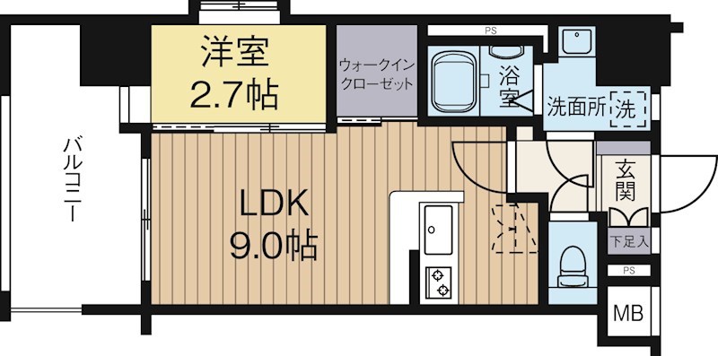 エンクレスト空港通り 201号室 間取り