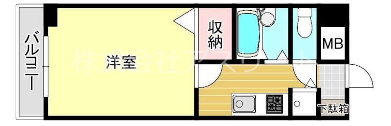 グランディ薬院Ⅰ 303号室 間取り