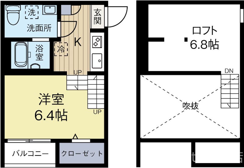 mint plus 105号室 間取り