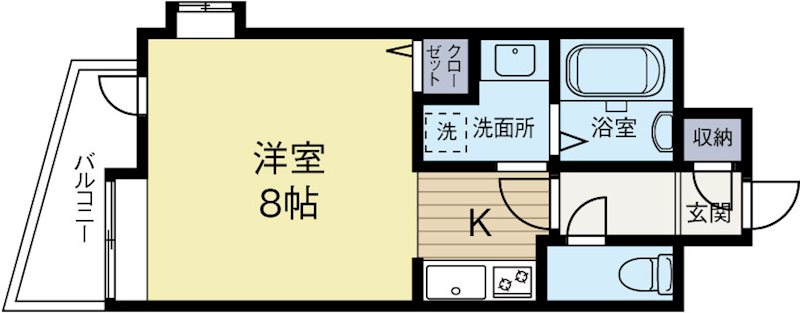 ラフォーレ西公園 201号室 間取り