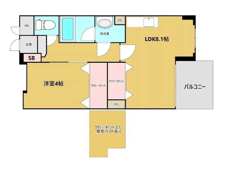 ニューガイアリルーム港№72 503号室 間取り