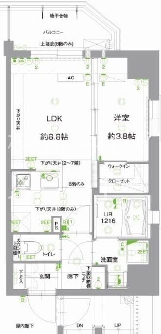 Trail大濠 803号室 間取り
