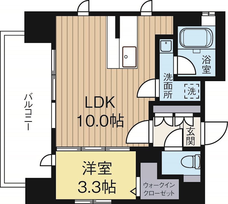 アクタス博多パークシティ 304号室 間取り