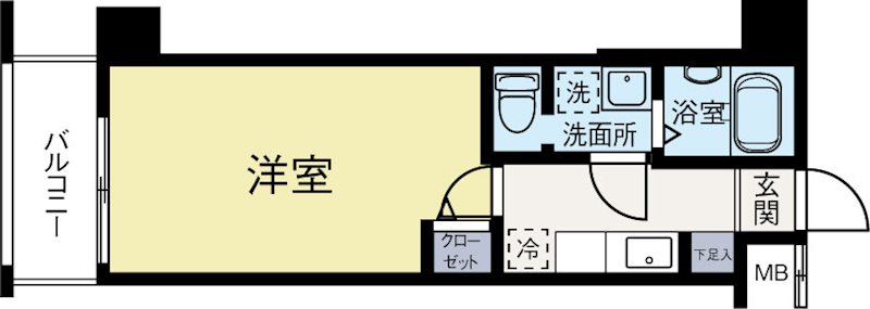 グランバッソ博多 703号室 間取り