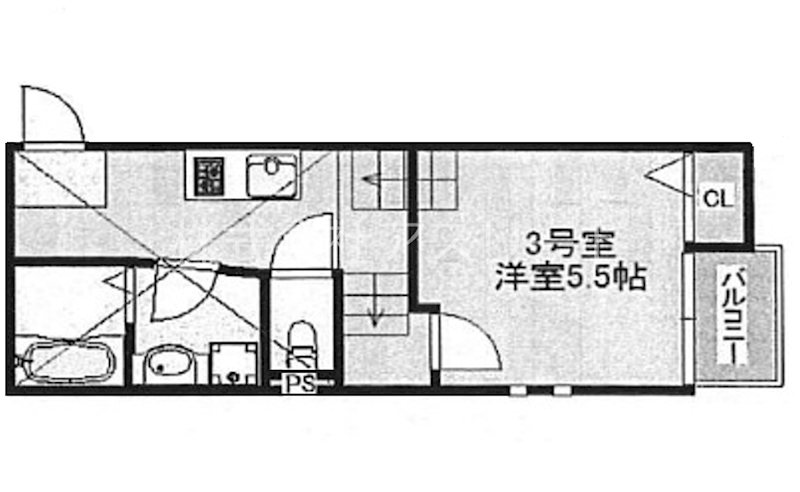 クレオプランドール箱崎駅前 103号室 間取り