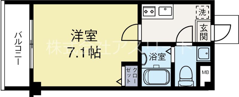 ピュア県庁弐番館 207号室 間取り
