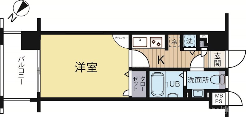 エンクレスト天神3 503号室 間取り
