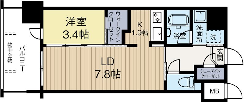 アルファシオベイス博多 1203号室 間取り