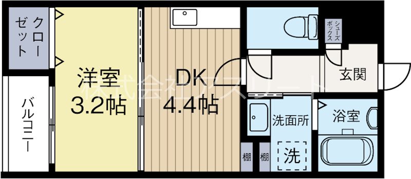 フォルテ城南 102号室 間取り