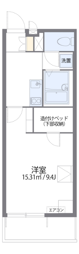レオパレス博多豊Ⅱ 105号室 間取り