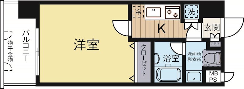ピュアドームブライトン博多 602号室 間取り