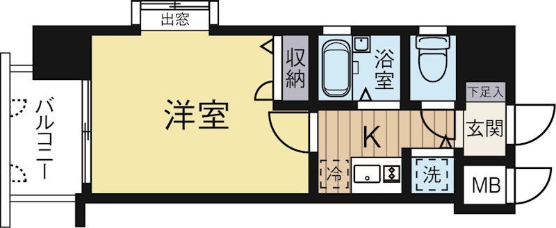 ダイナコートエスタディオ山王公園 201号室 間取り