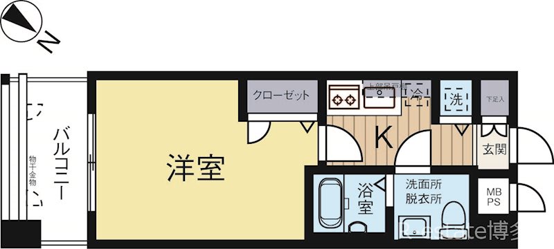 ピュアドームグランテージ博多 710号室 間取り
