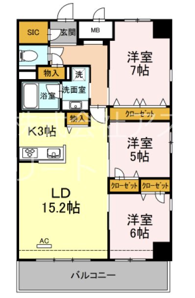 アーバンテム春吉 302号室 間取り