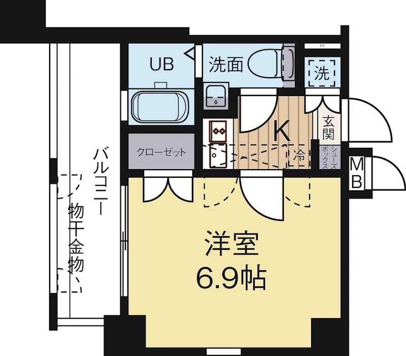 ダイナコートエスタディオ東公園Ｖ 207号室 間取り