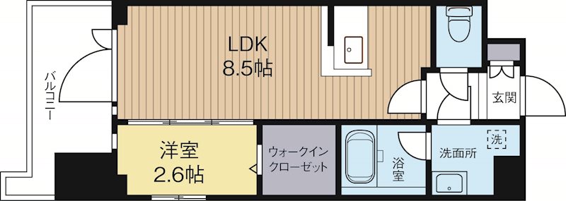 グランフォーレプライム神屋町 1303号室 間取り