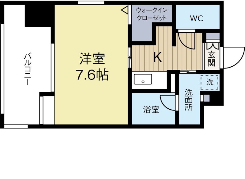アソシアグロッツォ博多クロス 1106号室 間取り