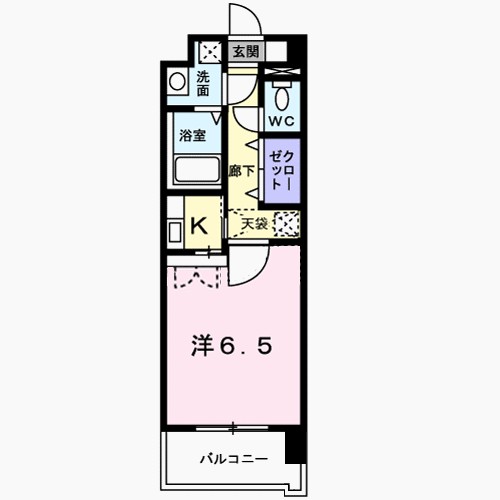 ウィザード空港通り 103号室 間取り