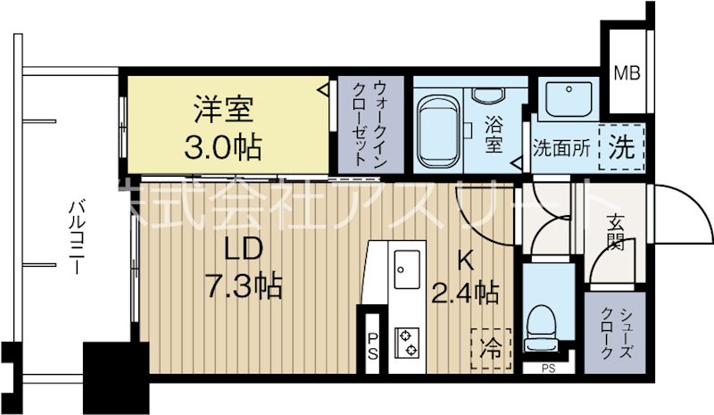 ネストピア博多グランドステージ3 505号室 間取り