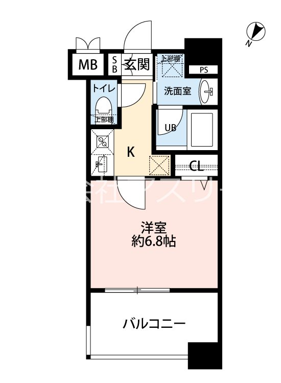 ラシックサヴォイ 1308号室 間取り