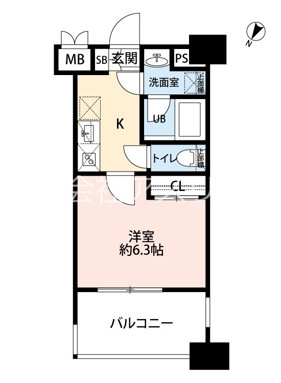 ラシックサヴォイ 406号室 間取り