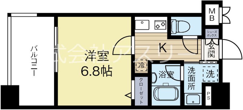 ラシックサヴォイ 1208号室 間取り