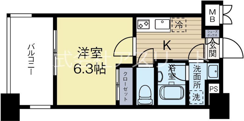 ラシックサヴォイ 306号室 間取り