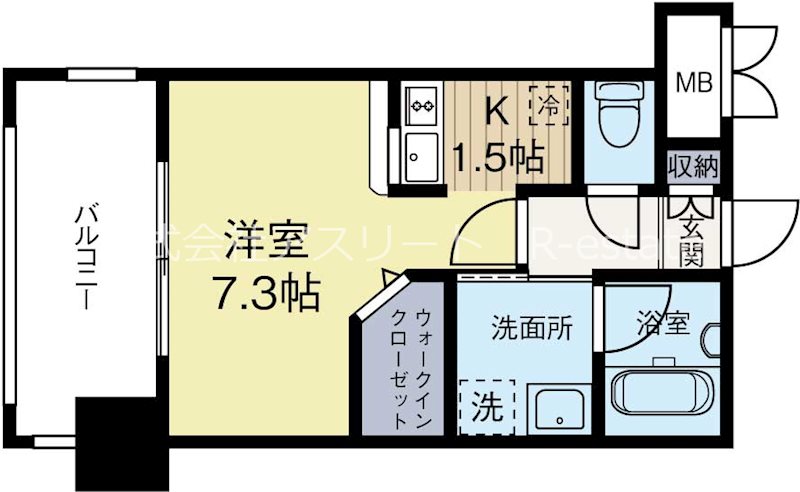 エンクレスト天神AVANT 507号室 間取り