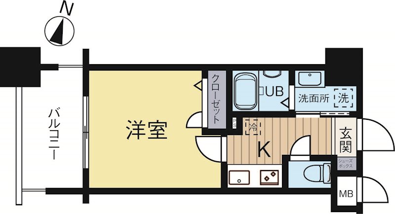 エンクレスト薬院3 1303号室 間取り