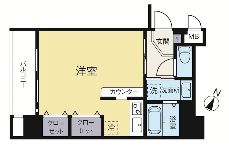 ラフィネス薬院イーストタワー 1001号室 間取り