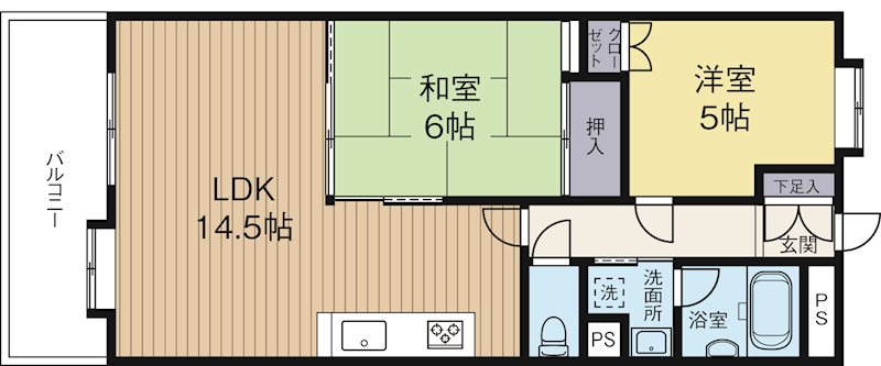 リファレンス箱崎 205号室 間取り