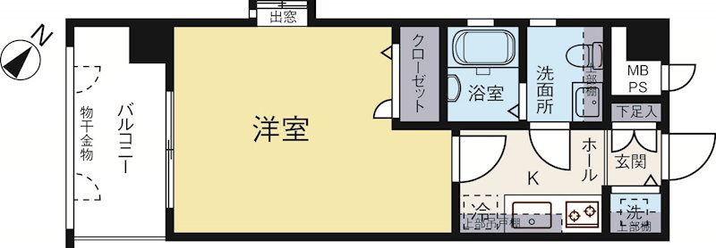 ピュアドームベイサイド博多 503号室 間取り