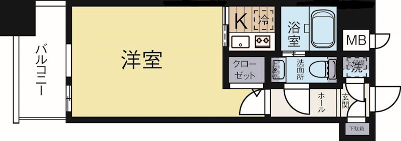 エステートモア博多公園通り 202号室 間取り