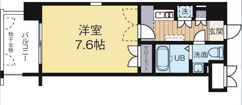 ダイナコートエスタディオサラB棟  408号室 間取り