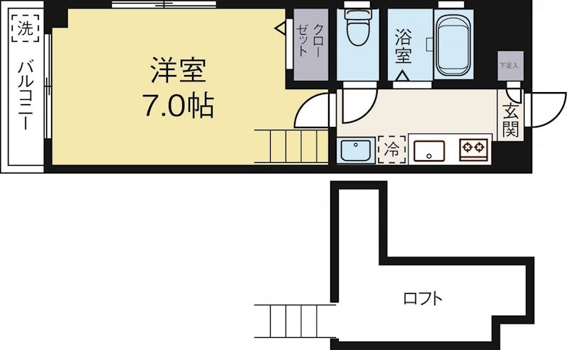 ボヌール天神東 401号室 間取り