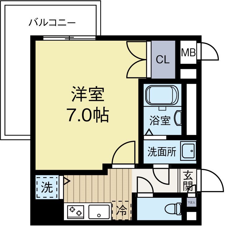 アソシアグロッツォ博多セントラルタワー 1405号室 間取り