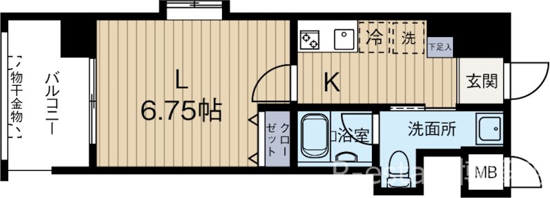 アソシアグロッツォ薬院サウスシーン 401号室 間取り