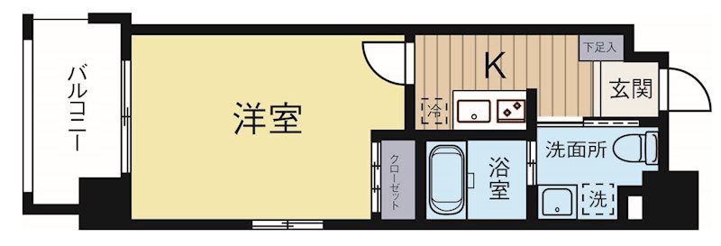 アクアシティ大博通 903号室 間取り